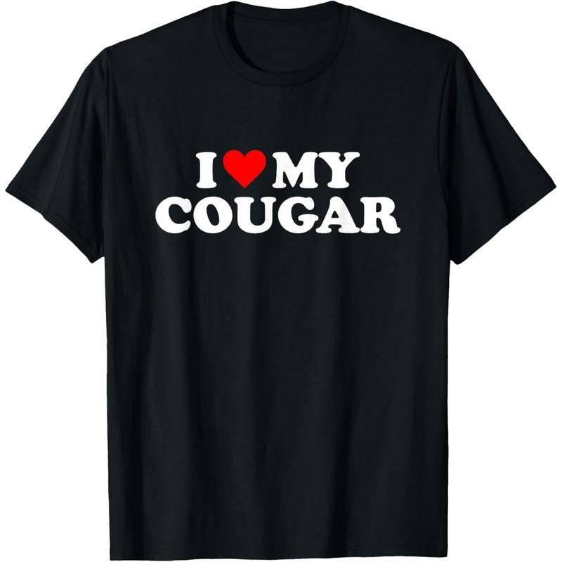 I Heart My Cougar T-Shirt made in usa Hoodie Sweatshirt | PrintMintTees.com
