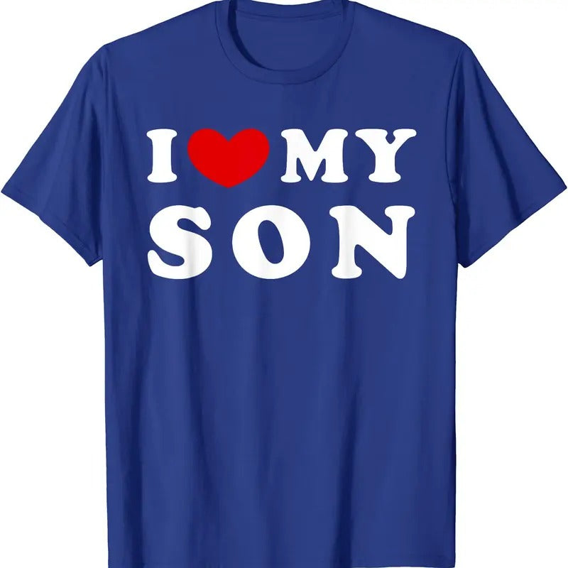 I Heart My Son Shirt, I Love My Son T-Shirt | Unisex Cotton Tee, Size S-5XL Hoodie, Sweatshirt | PrintMintTees.com