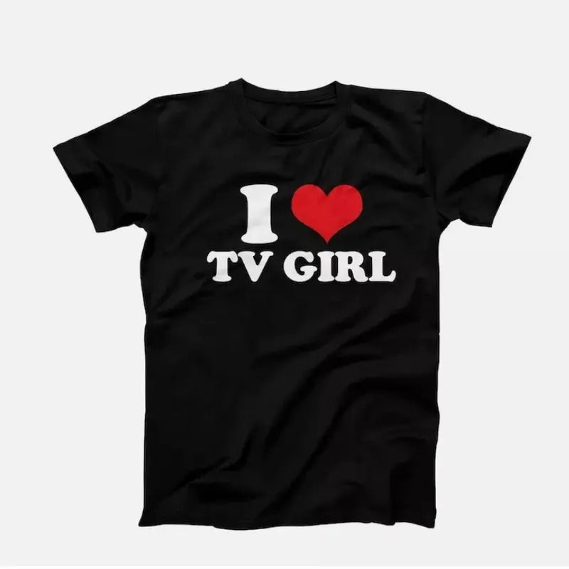 I Heart Tv Girl T-Shirt, I Love TV Girl T Shirt, Tv Girl Artist Shirt Top Womenswear Hoodie Sweatshirt | PrintMintTees.com