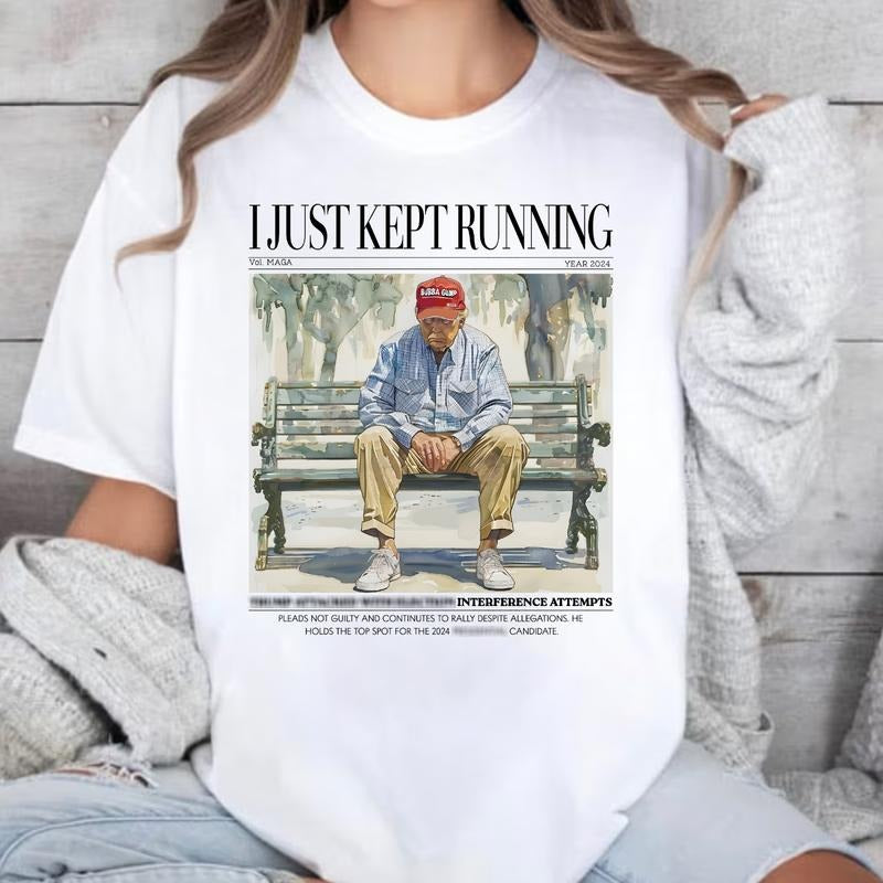 I Just Kept Running TruUmMp Mugshot shirt, Trending Tee, Country Music Concert Merch Hoodie Sweatshirt | PrintMintTees.com