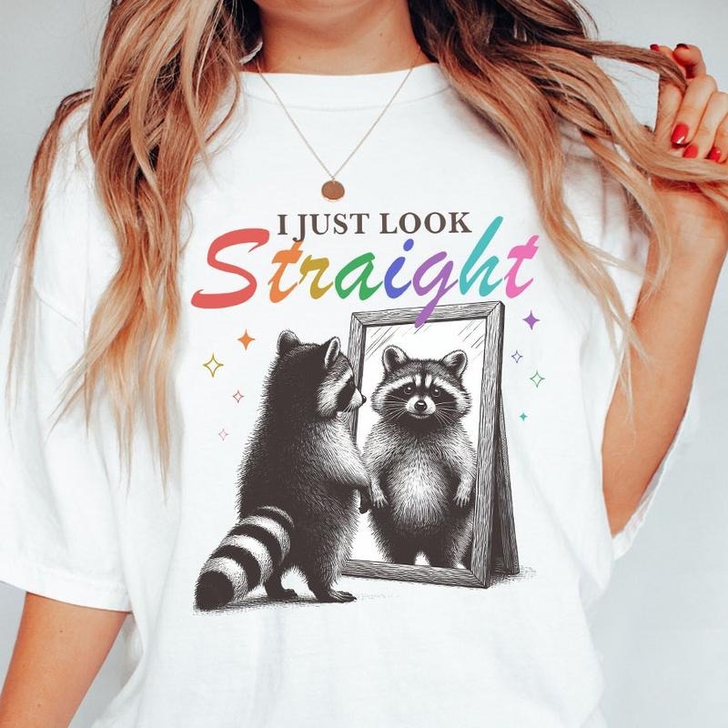 I Just Look Straight Shirt, Funny Lesbian Shirt, Funny Gay Comfort Tee, Cool Queer Shirt, Bi Pride Shirt, Pansexual Trans...