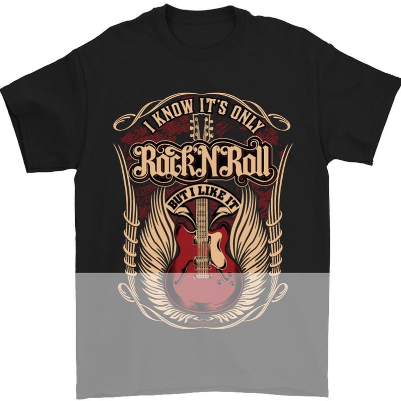 I Know Its Only Rock n Roll Music Guitar Mens TShirt 100 Cotton Menswear Top Hoodie Sweatshirt | PrintMintTees.com