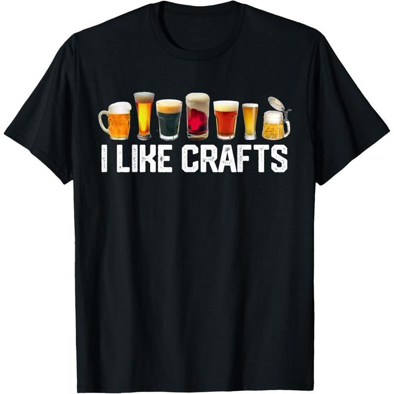 I LIKE CRAFTS Craft Beer Microbrew Hops Funny Gift Dad Men T-Shirt made in us Hoodie Sweatshirt | PrintMintTees.com
