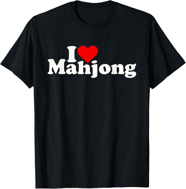 I LOVE HEART MAHJONG MAH-JONGG T-Shirt Hoodie Sweatshirt | PrintMintTees.com