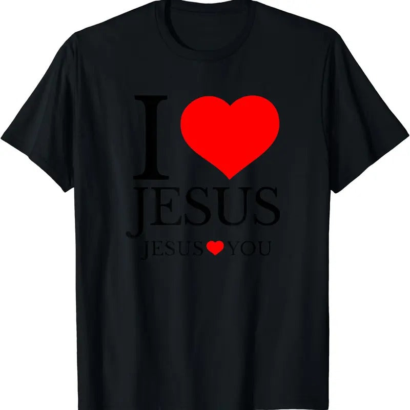 I LOVE JESUS JESUS LOVES YOU CHRISTIAN Cotton T-Shirts, Hoodie, Sweatshirt