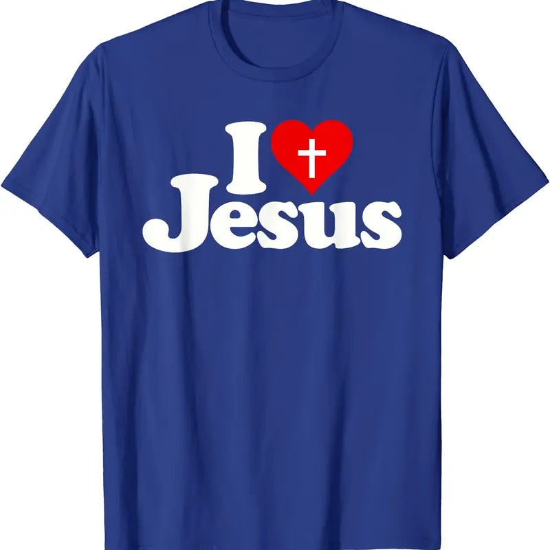 I LOVE JESUS T-Shirt | Unisex Cotton Tee, Size S-5XL Hoodie Sweatshirt | PrintMintTees.com