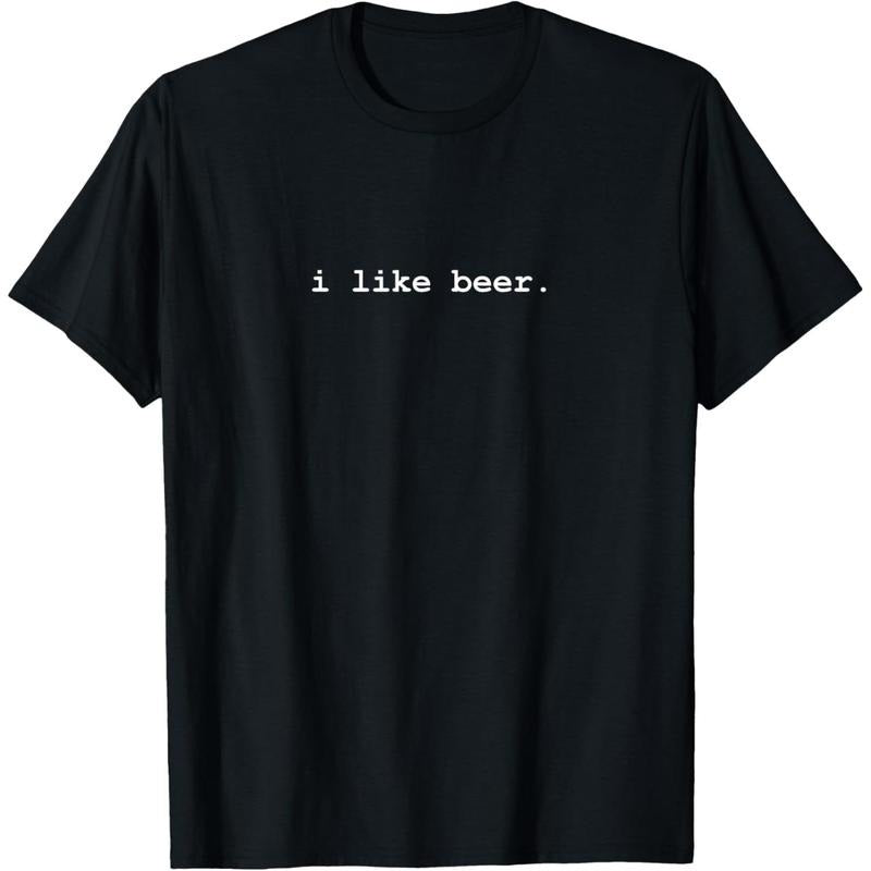 I Like Beer Minimalist Funny Drinking T-Shirt T-Shirt made in us Hoodie Sweatshirt | PrintMintTees.com