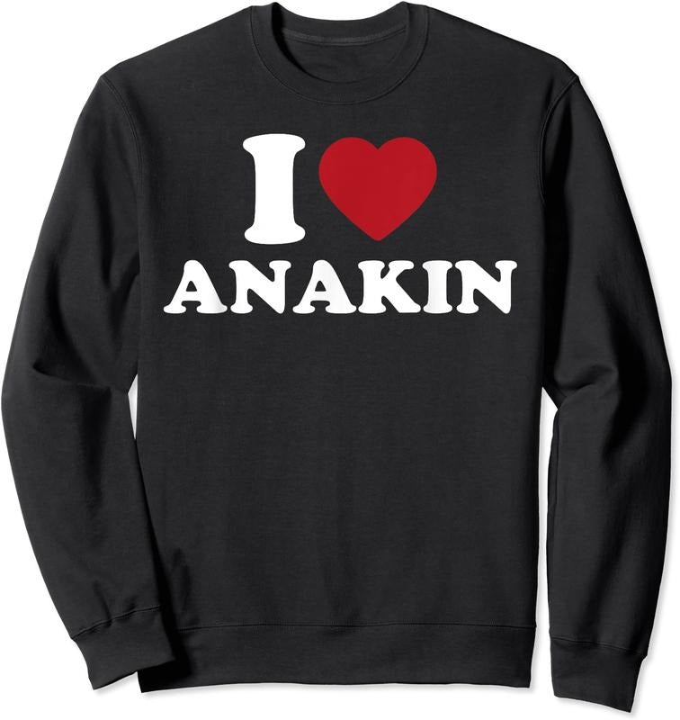 I Love Anakin Shirt, I Heart Anakin Unisex Crewneck Sweatshirt Hoodie | PrintMintTees.com