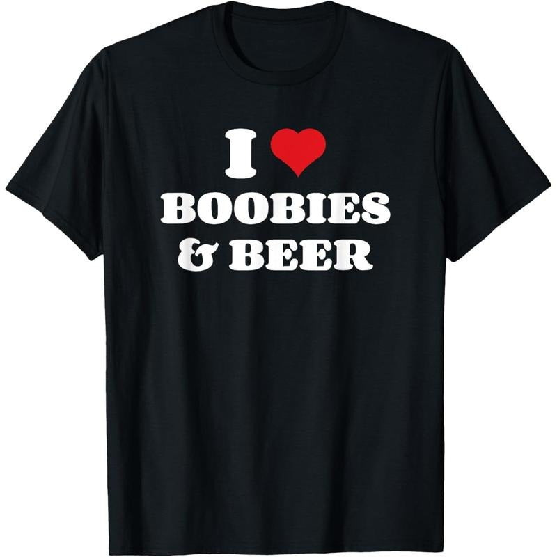 I Love Boobies And Beer Funny Humorous T-Shirt  made in us Hoodie Sweatshirt | PrintMintTees.com