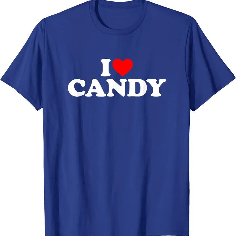 I Love Candy T-Shirt | Unisex Cotton Tee, Size S-5XL Hoodie Sweatshirt | PrintMintTees.com