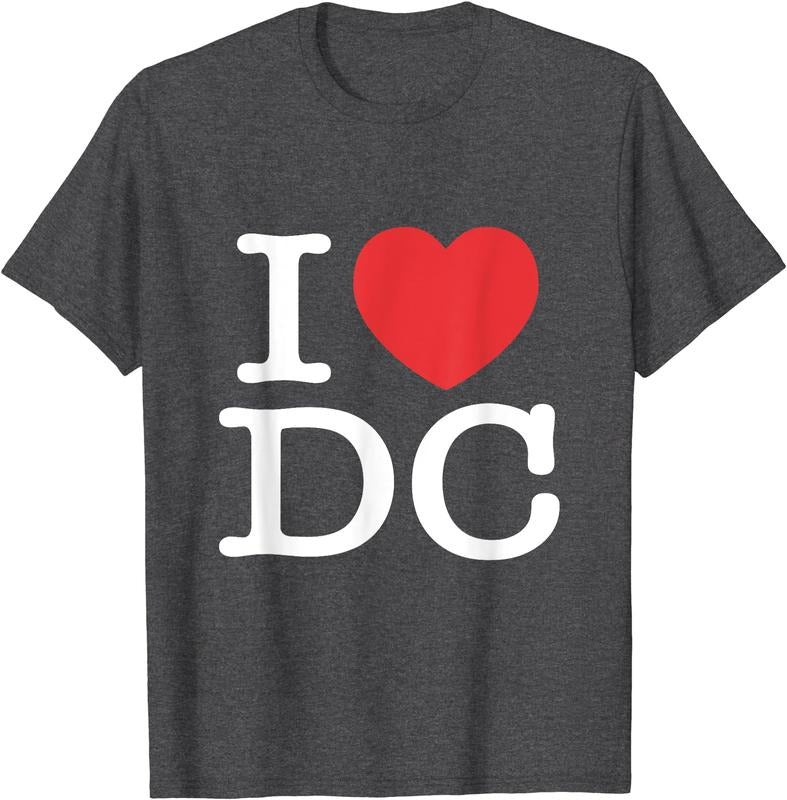 I Love DC, Love District of Columbia T-Shirt | Unisex Cotton Tee, Size S-5XL Hoodie, Sweatshirt | PrintMintTees.com