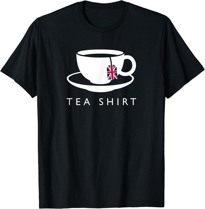 I Love English Tea UK Flag T-Shirt | Unisex Cotton Tee, Short Sleeve, Size S-5XL Hoodie Sweatshirt | PrintMintTees.com