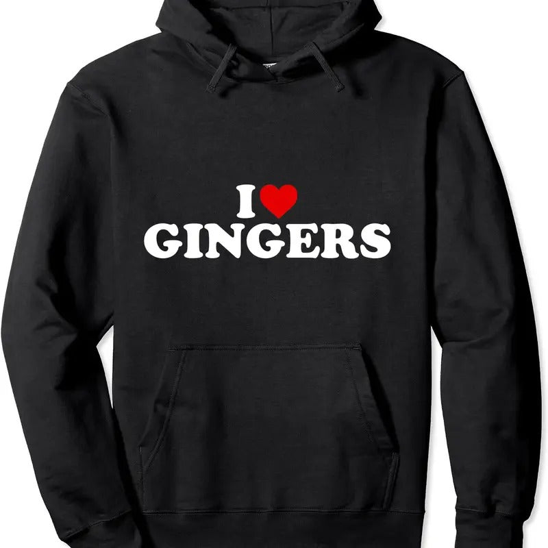 I Love Gingers Heart Hooded T-Shirts, Hoodie, Sweatshirt