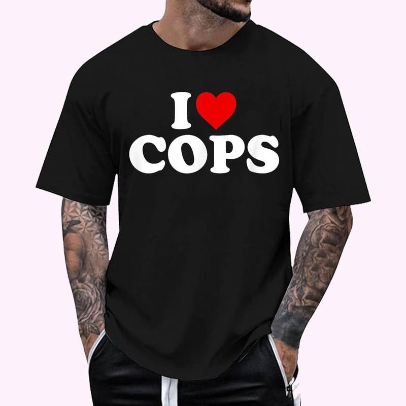 I Love Heart Cops T-Shirt