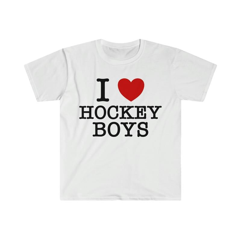I Love Heart Hockey Boys Funny Meme T Shirt  T-shirt, sweater and Hoodie Sweatshirt | PrintMintTees.com