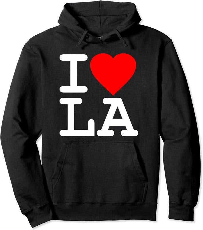 I Love LA Los Angeles Hooded Shirt Hoodie Sweatshirt