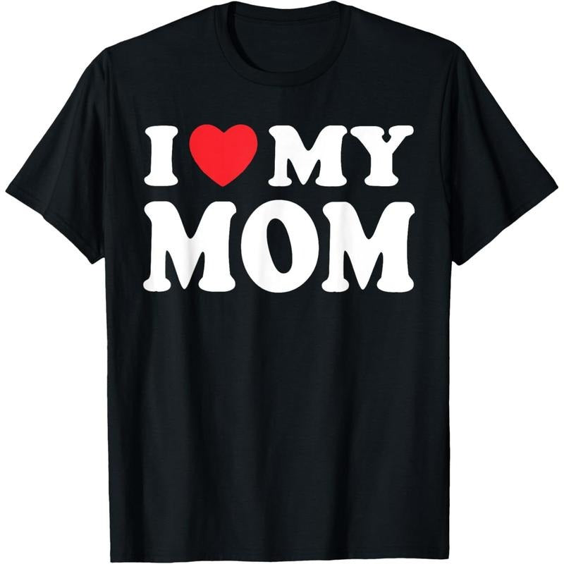 I Love MY MOM T-Shirt made in usa Hoodie Sweatshirt | PrintMintTees.com