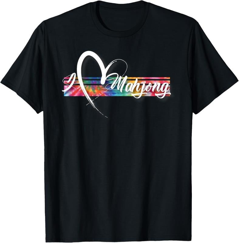 I Love Mahjong Tie Dye Cool Vintage Inspired T-Shirt Hoodie, Sweatshirt | PrintMintTees.com