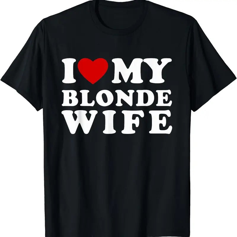 I Love My Blonde Wife I Heart My Blonde Wife T-Shirt Hoodie, Sweatshirt | PrintMintTees.com