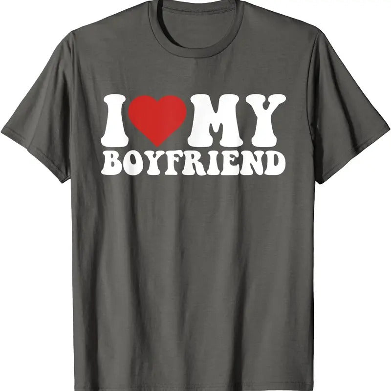 I Love My Boyfriend - I Love My Girlfriend T-Shirt, Matching Couple Shirts, Unisex Cotton Tee, Gifts for Boys, Girls, men...