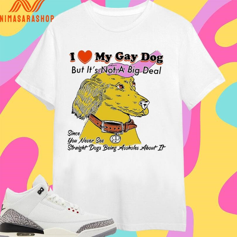 I Love My Gay Dog But It’s Not A Big Deal Since You Never See Straight Dogs Being Assholes About It Shirts