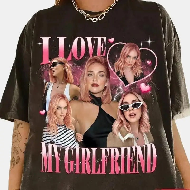 I Love My Girlfriend Shirt Custom Photo, Valentine Gift I Love My Girlfriend Custom Picture, Girlfriend Bootleg Tee...
