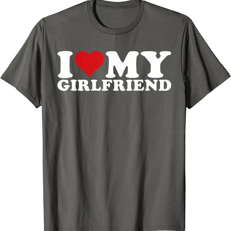 I Love My Girlfriend Shirt, I Heart My Girlfriend T-Shirt | Unisex Cotton Tee, Top Womenswear Hoodie, Sweatshirt