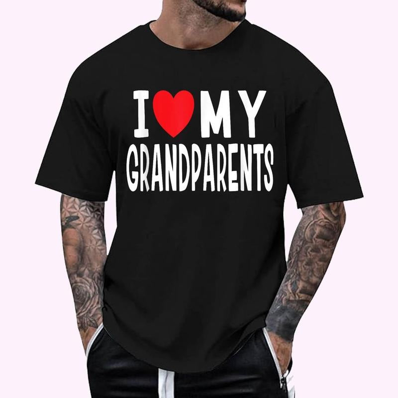 I Love My Grandparents Family Celebration of Grandma Grandpa T-Shirt