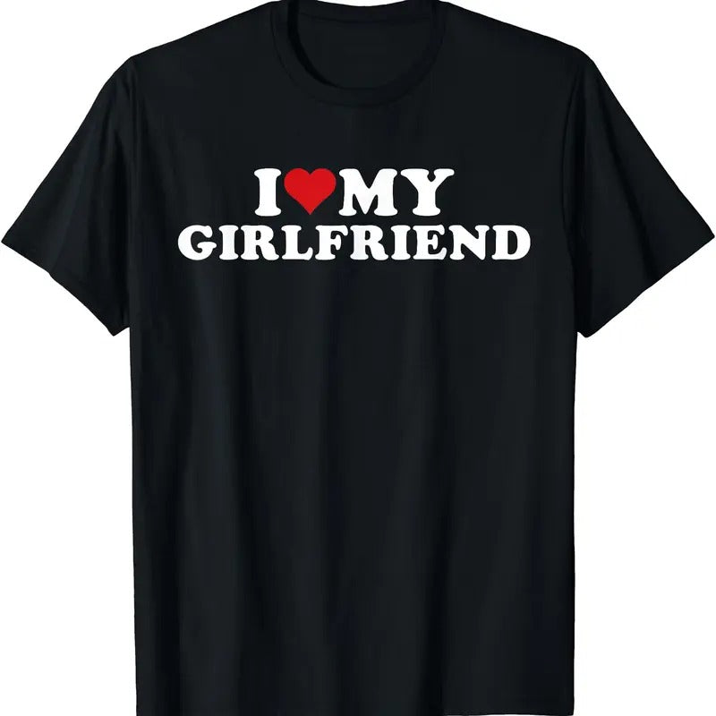 I Love My Hot Girlfriend I Heart My Hot Girlfriend GF T-Shirt, Unisex Cotton Tee Gifts Hoodie, Sweatshirt | PrintMintTees.com