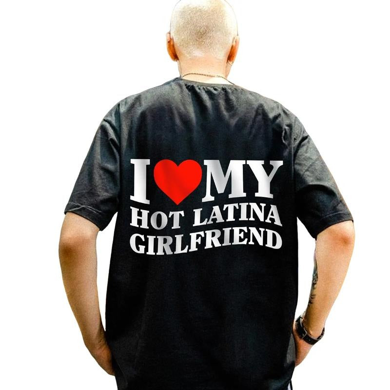 I Love My Hot Latina Girlfriend Shirt, Boyfriend Shirt, Y2k Shirt, Funny Valentine Gift, Couple T-Shirt, Gifts For Him,...
