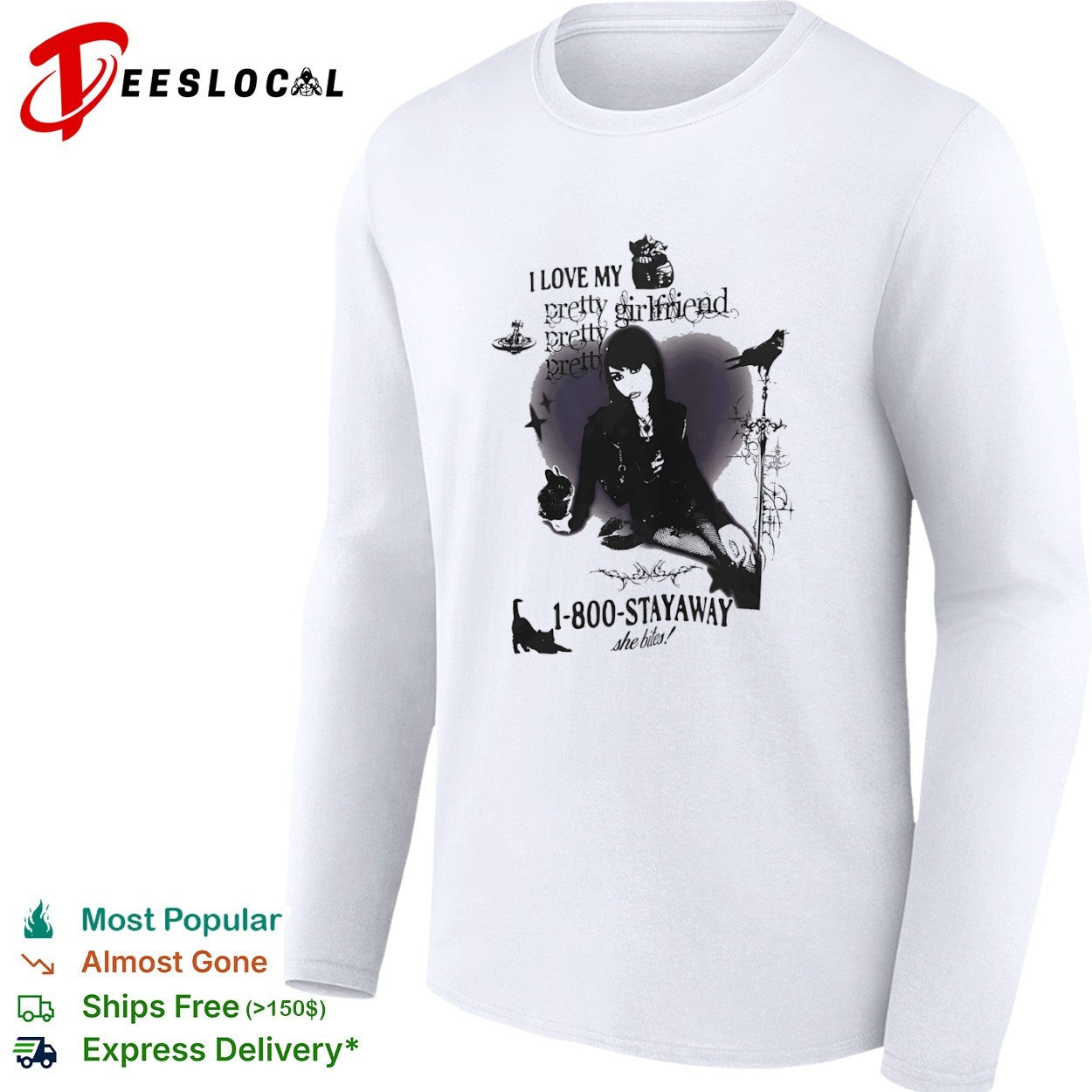I Love My pretty girlfriend 1 800 Stayaway she bites Vivienne Westwood shirt