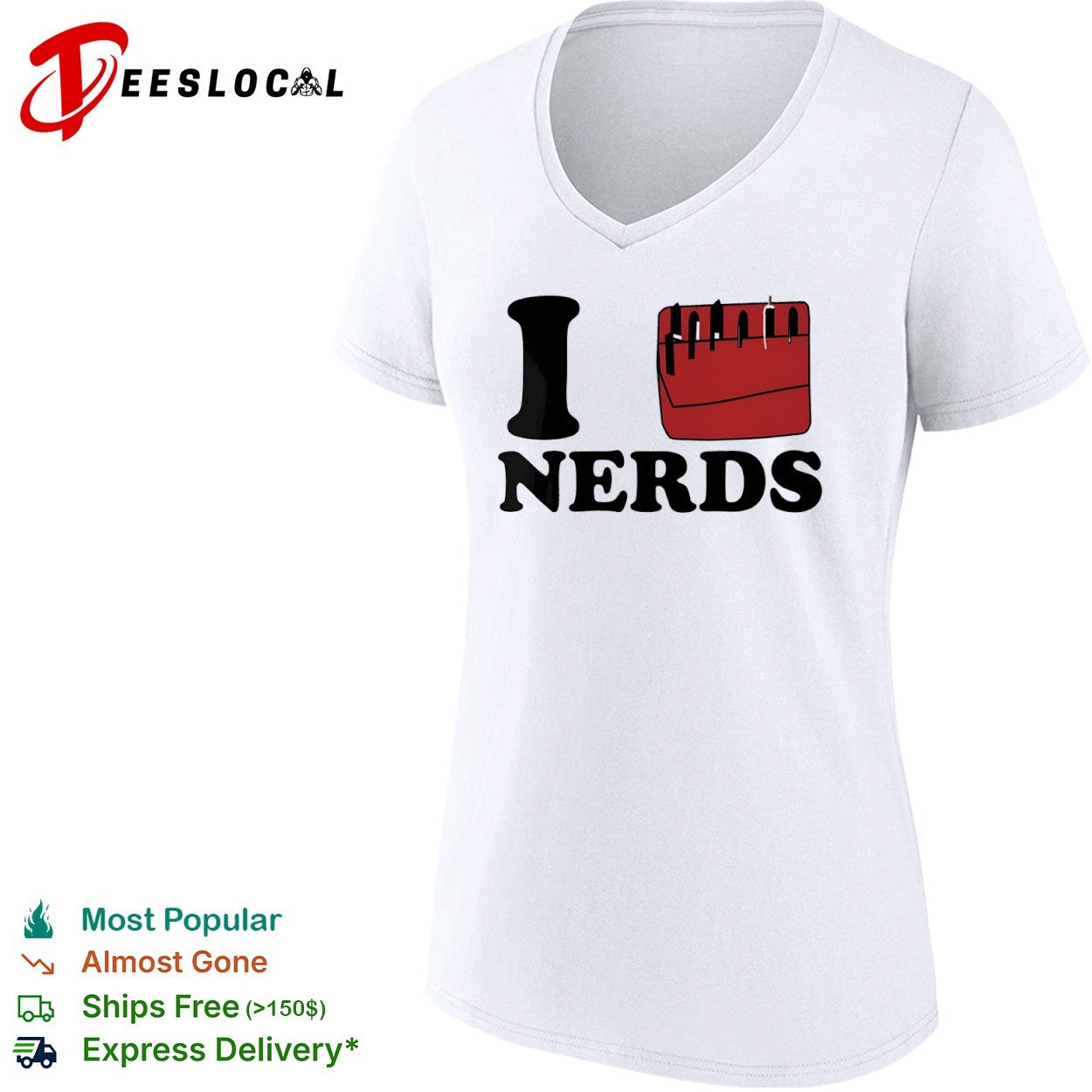 I Love Nerds pocket protector shirt