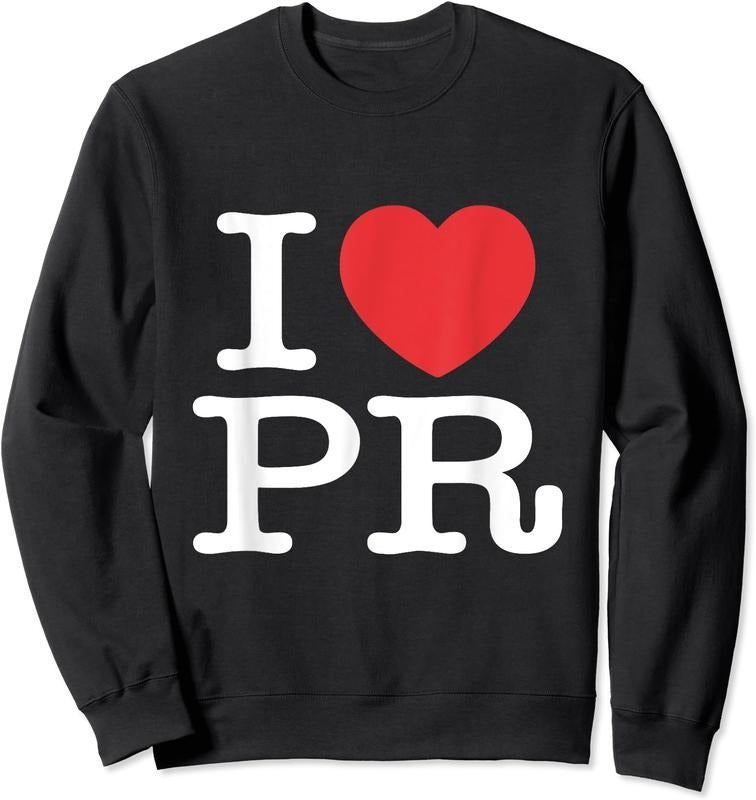 I Love PR Shirt, I heart Puerto Rico Unisex Crewneck Sweatshirt Hoodie | PrintMintTees.com