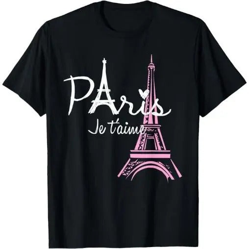 I Love Paris Eiffel Tower France French Souvenir T-Shirt Made in USA Hoodie Sweatshirt | PrintMintTees.com