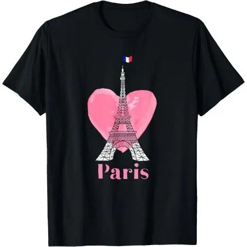 I Love Paris Eiffel Tower France Gift T-Shirt Made in USA Hoodie Sweatshirt | PrintMintTees.com