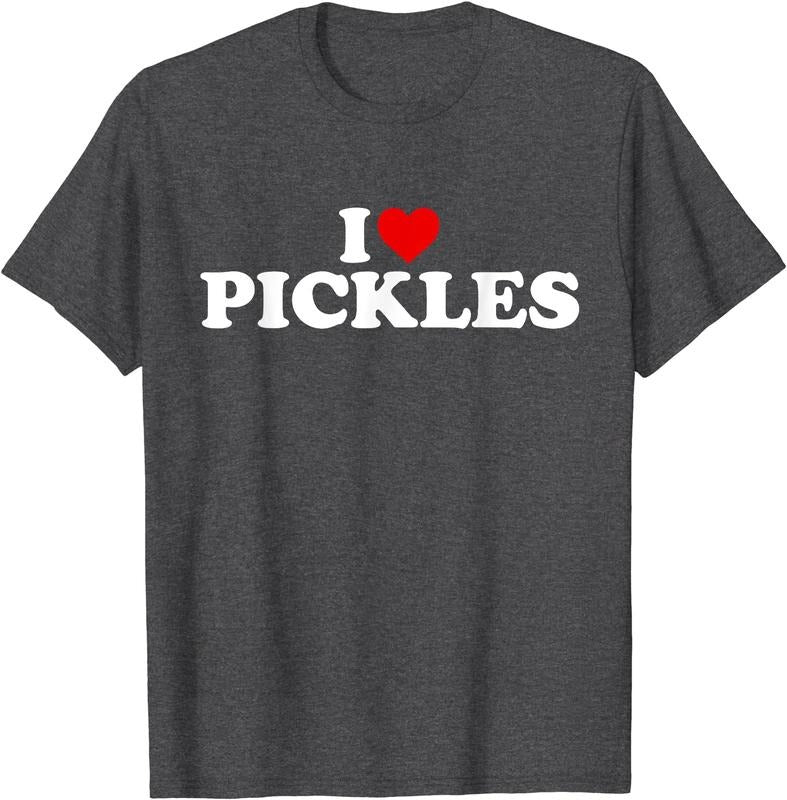 I Love Pickles T-Shirt | Unisex Cotton Tee, Size S-5XL Hoodie, Sweatshirt | PrintMintTees.com