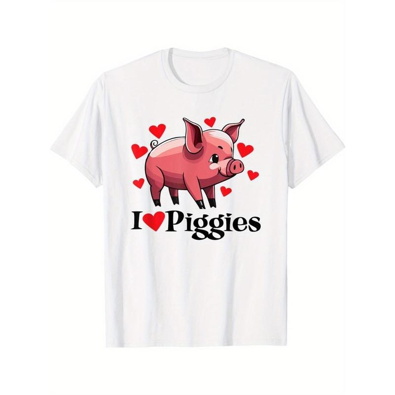 I Love Piggies Cute Cartoon Pig Lovers Funny Baby Pig T-Shirt made in usa Hoodie Sweatshirt | PrintMintTees.com