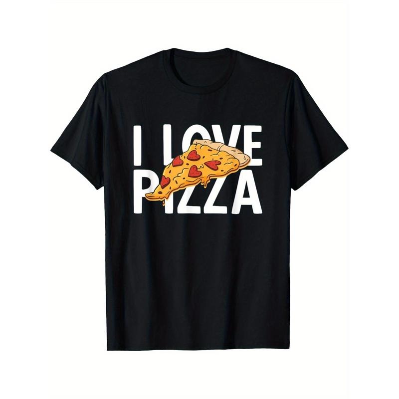 I Love Pizza T-Shirt Summer Comfortable Casual Short Sleeve T-Shirt made in usa Hoodie Sweatshirt | PrintMintTees.com
