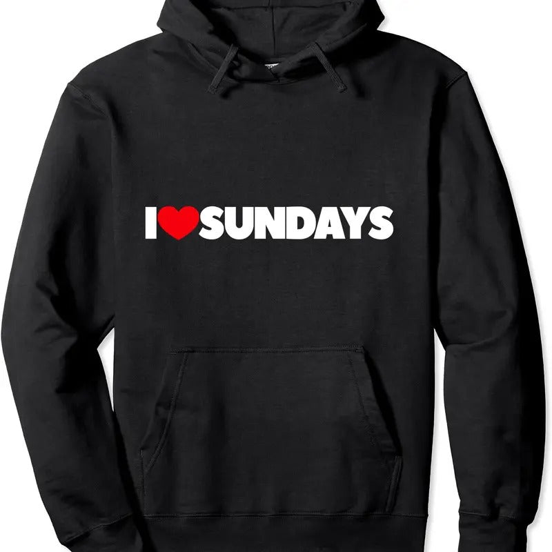 I Love Sundays Pullover Hoodie | Unisex Hooded Sweatshirt T-Shirts | PrintMintTees.com