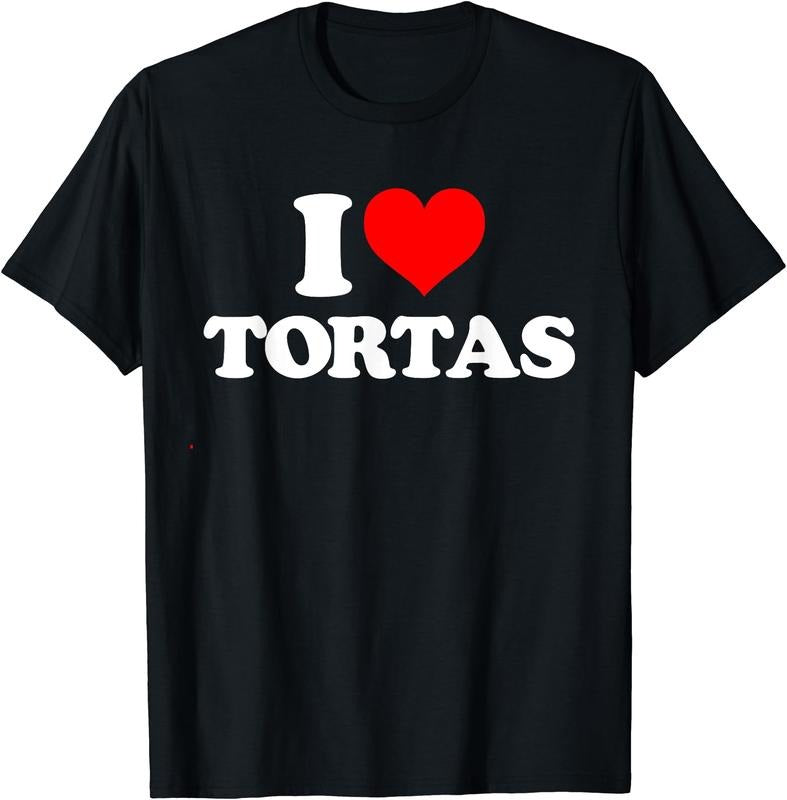 I Love Tortas - I Heart Tortas T-Shirt | Unisex Cotton Tee Gift, Size S-5XL Hoodie, Sweatshirt | PrintMintTees.com
