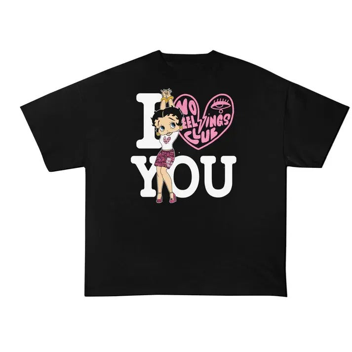 I Love U Betty B Vintage Tshirt Streetwear Cotton Menswear Hoodie Sweatshirt | PrintMintTees.com