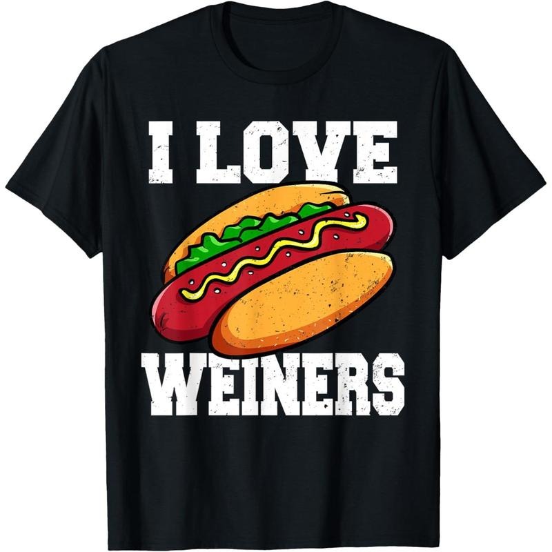 I Love Weiners Hotdog Camping Funny Graphic T-Shirt made in usa Hoodie Sweatshirt | PrintMintTees.com