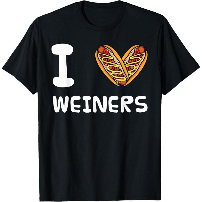 I Love Weiners Hotdogs Frankfurter Wiener Frank Sausage Bun T-Shirt funny shirts for night out Hoodie Sweatshirt