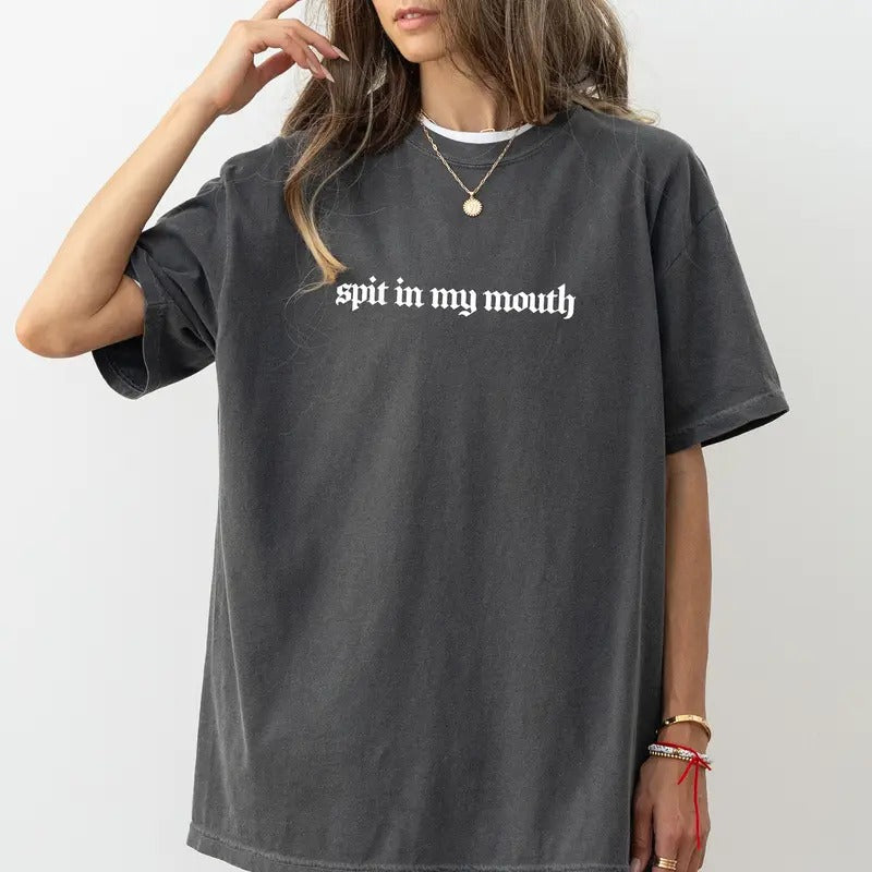 I Love You Spit In My Mouth Sarcastic Tee, Vintage Funny Saying Graphic Printed Tee, Humor Tee, Sassy Lady Shirt, Women's...