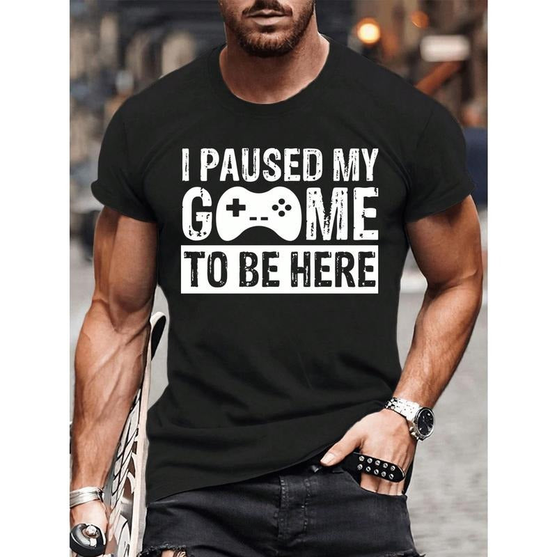 I Paused My Game To Be Here Funny Gaming men t shirt Made in USA Hoodie Sweatshirt | PrintMintTees.com