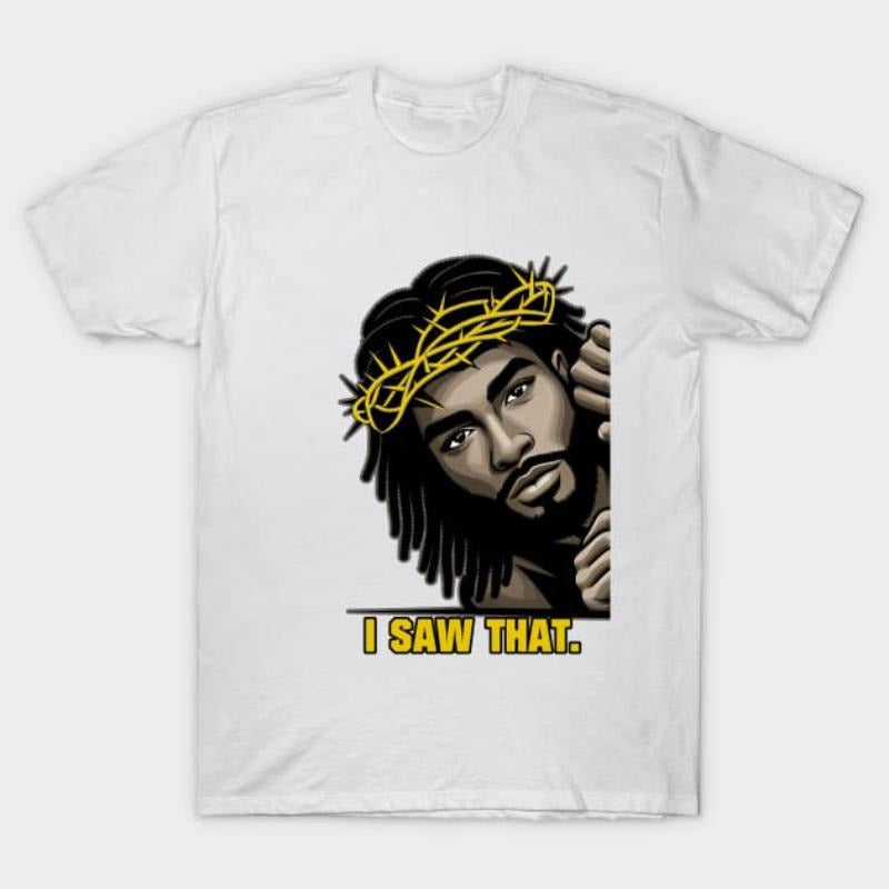 I Saw That Black Jesus Portrait Locs T-Shirt style 02 Hoodie Sweatshirt | PrintMintTees.com