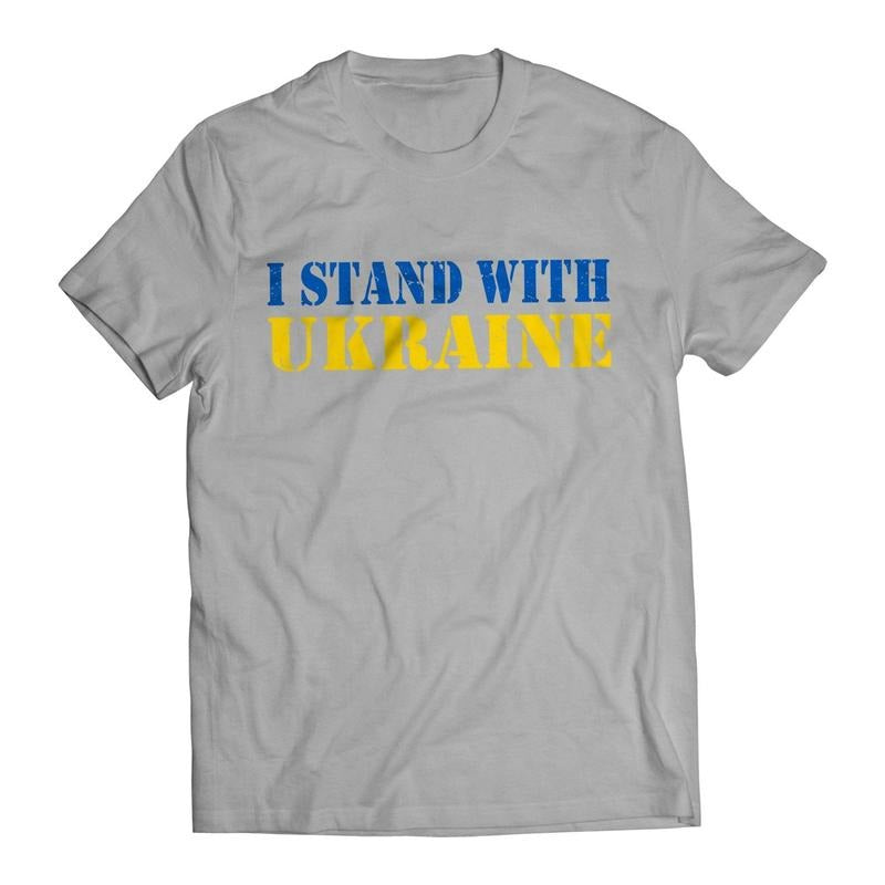 I Stand With Ukraine Volodymyr Zelenskyy Ukrainians Support T-Shirt Hoodie Sweatshirt | PrintMintTees.com