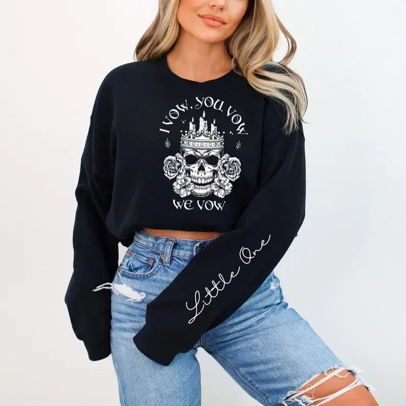 I Vow. You Vow We Vow Bookish-Inspired Sweatshirt | Cozy Literary Lover Apparel | Bookish babe dark romance sweatshirt |...