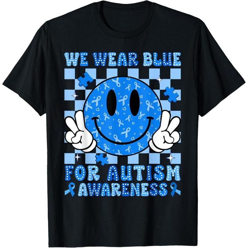 I Wear Blue For Autism Awareness Month Men Women Autism T-Shirt Hoodie Sweatshirt | PrintMintTees.com