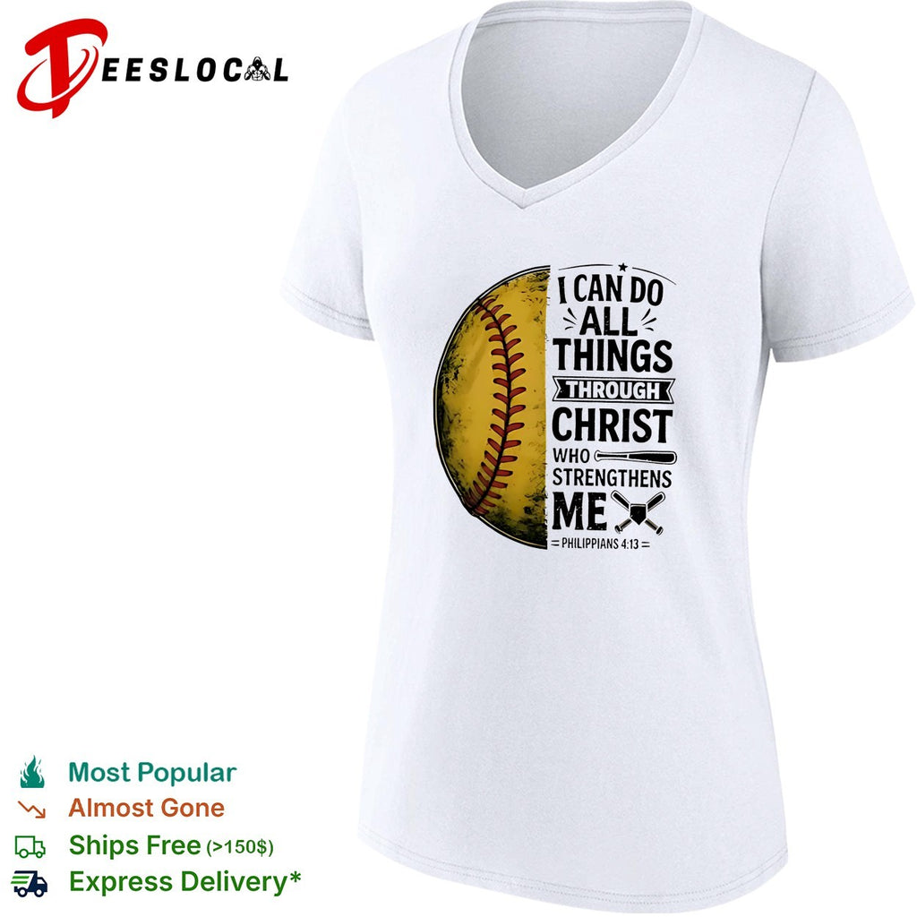 I can do all things through Christ softball Philippians shirt